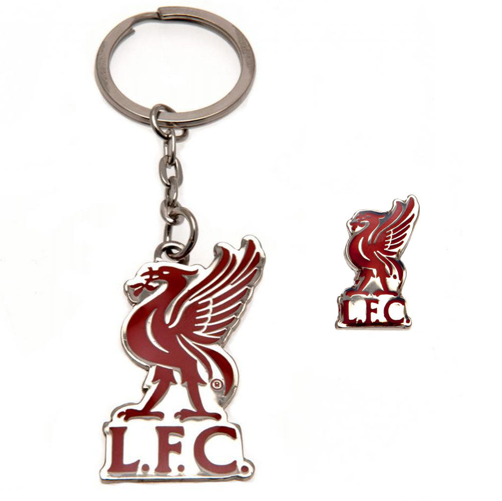 Liverpool FC Keyring & Badge Set: 1 - Keyrings By Liverpool