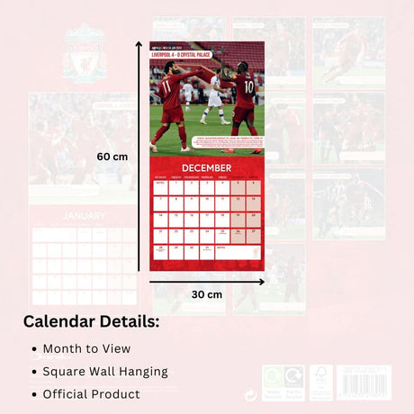 Liverpool FC Legends Square Calendar 2026: 6 - Calendars By Liverpool
