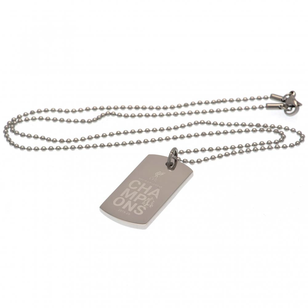 Liverpool FC Premier League Champions Engraved Dog Tag: 3 - Jewellery By Liverpool