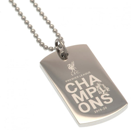 Liverpool FC Premier League Champions Engraved Dog Tag: 2 - Jewellery By Liverpool