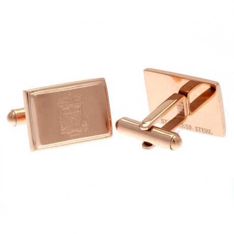 Liverpool FC Rose Gold Plated Cufflinks: 2 - Cufflinks & Tie Slides By Liverpool