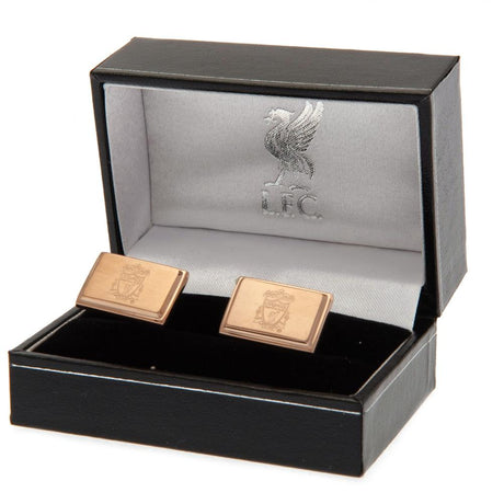 Liverpool FC Rose Gold Plated Cufflinks: 1 - Cufflinks & Tie Slides By Liverpool