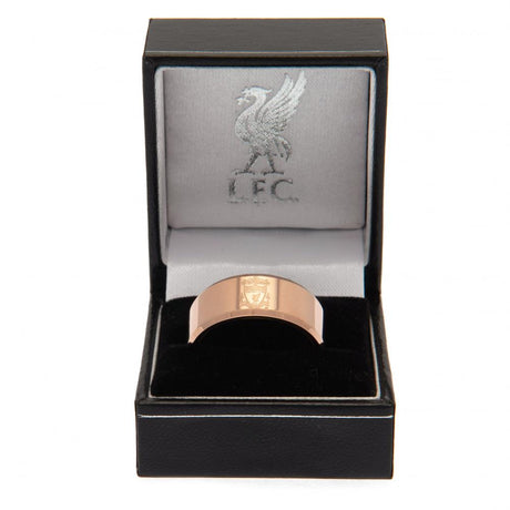 Liverpool FC Rose Gold Plated Ring Medium: 3 - Jewellery By Liverpool