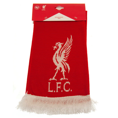 Liverpool FC White Liverbird Scarf: 4 - Scarves By Liverpool