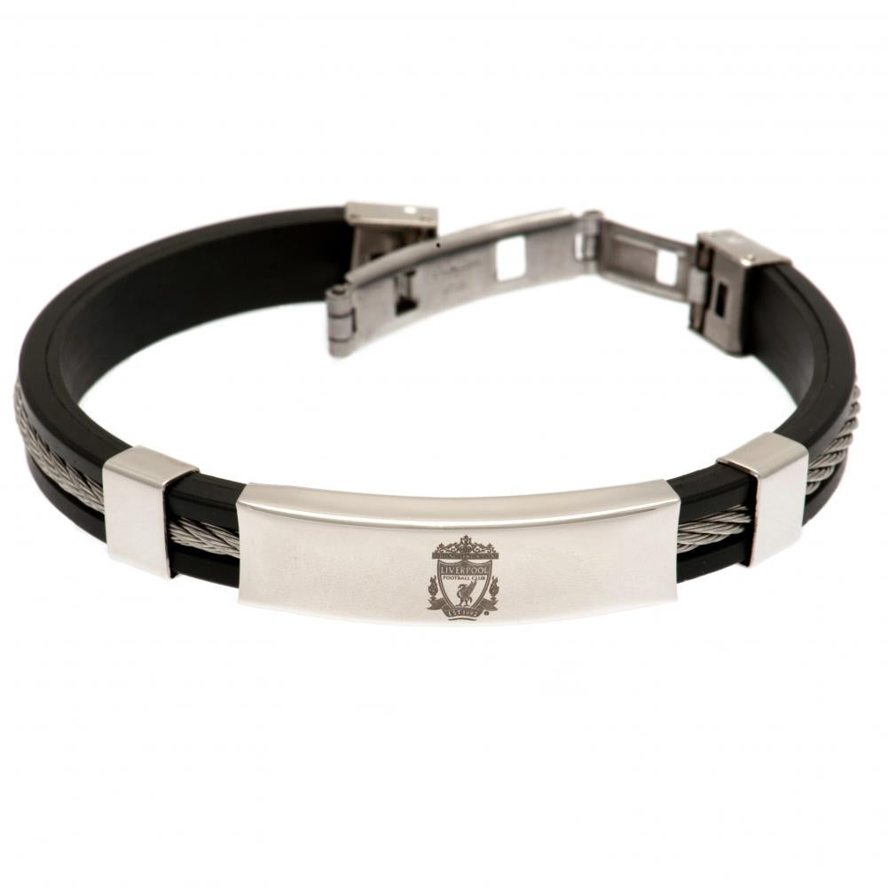 Liverpool FC Silver Inlay Silicone Bracelet: 2 - Jewellery By Liverpool