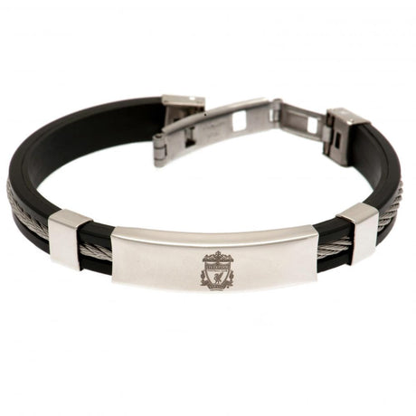 Liverpool FC Silver Inlay Silicone Bracelet: 2 - Jewellery By Liverpool