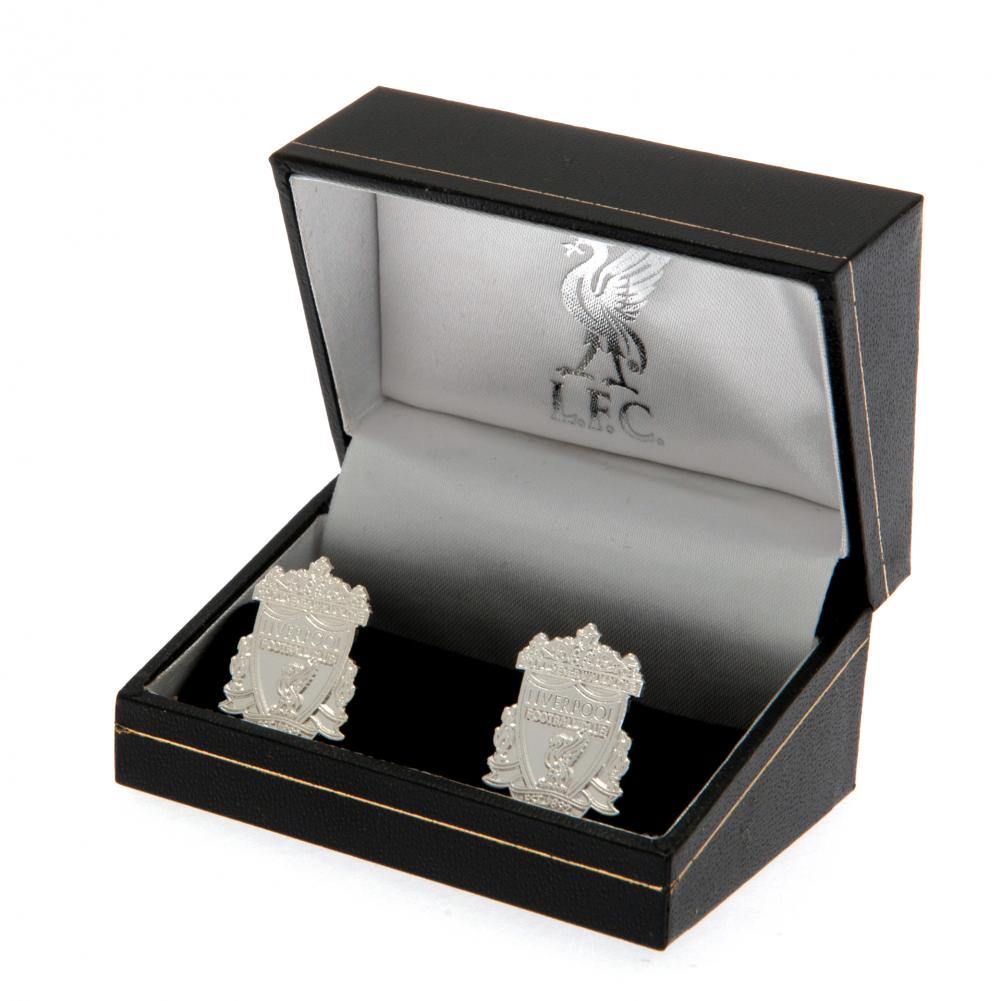 Liverpool FC Silver Plated Formed Crest Cufflinks: 1 Cufflinks & Tie Slides By Liverpool