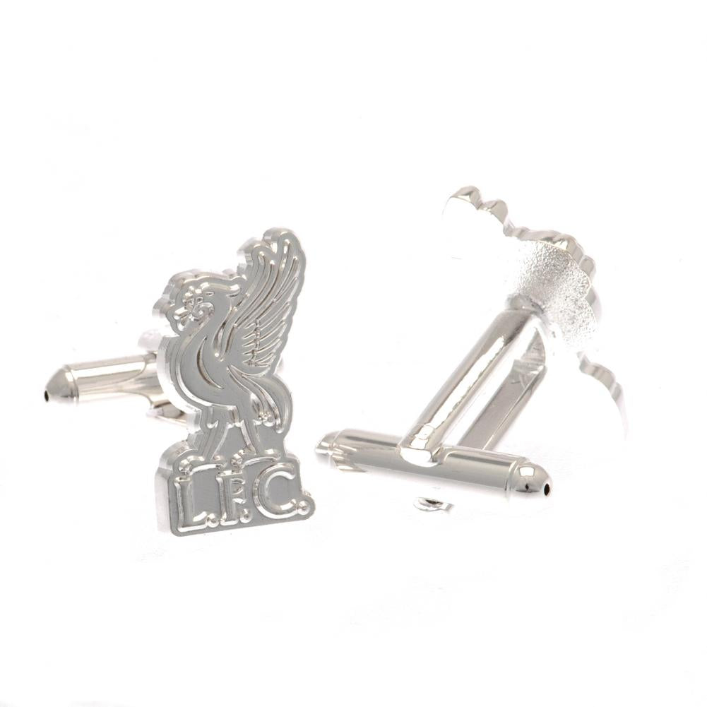 Liverpool FC Silver Plated Formed Liverbird Cufflinks: 2 - Cufflinks & Tie Slides By Liverpool