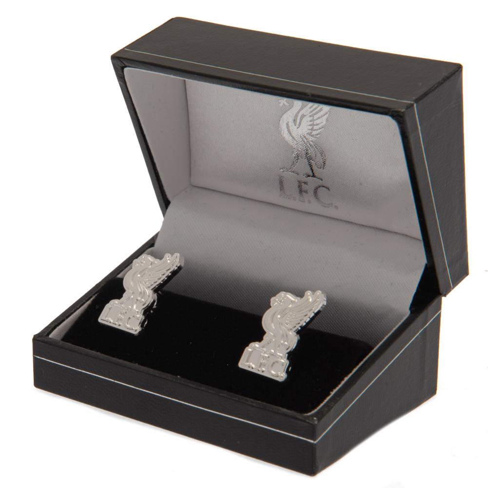 Liverpool FC Silver Plated Formed Liverbird Cufflinks: 1 - Cufflinks & Tie Slides By Liverpool
