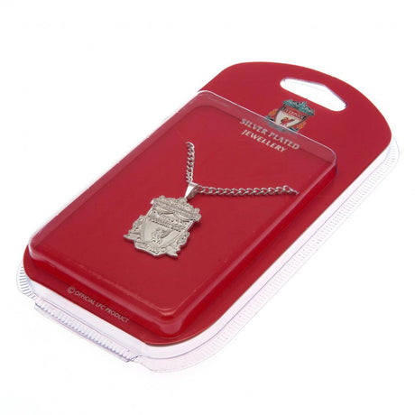 Liverpool FC Silver Plated Pendant & Chain XL: 1 - Jewellery By Liverpool
