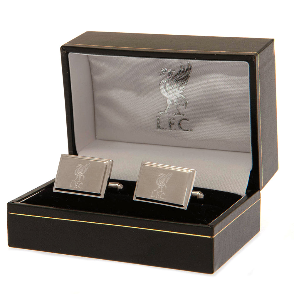 Liverpool FC Stainless Steel Liverbird Cufflinks: 1 - Cufflinks & Tie Slides By Liverpool