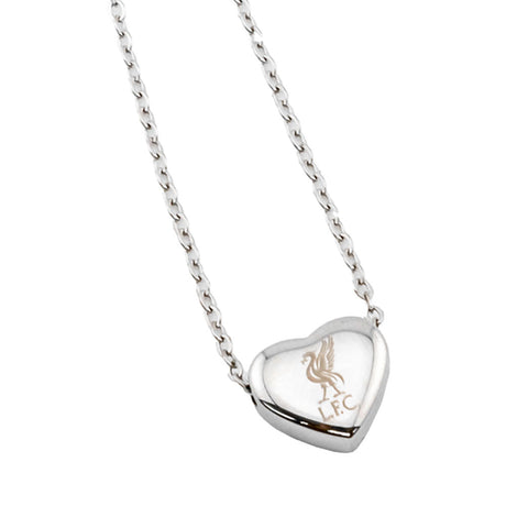 Liverpool FC Stainless Steel Heart Necklace: 2 - Jewellery By Liverpool