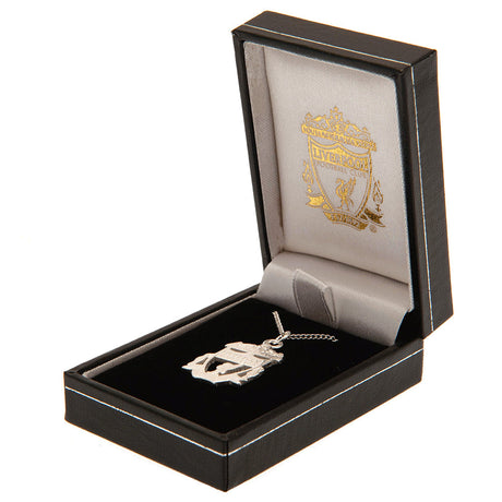 Liverpool FC Sterling Silver Pendant & Chain CR Large: 1 - Jewellery By Liverpool