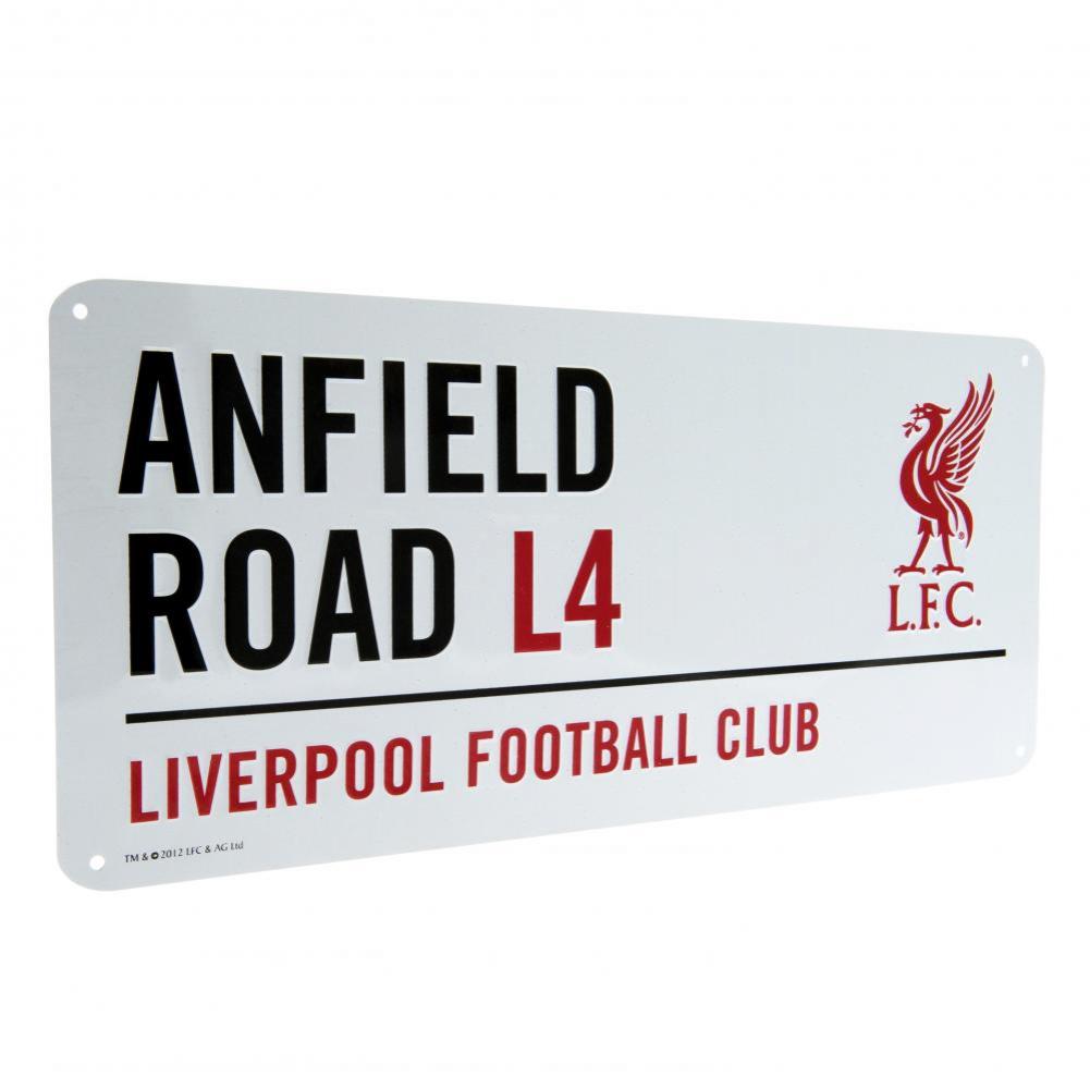 Liverpool FC White Street Sign - Shop Signs & Plaques At Gift Moments - 2