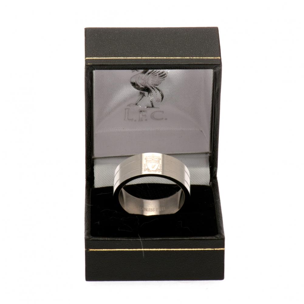 Liverpool FC Stripe Ring Medium: 2 - Jewellery By Liverpool