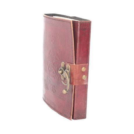 Lockable Pentagram Red Leather Journal 15 x 21cm: 3 - Leather Journals By Gift Moments