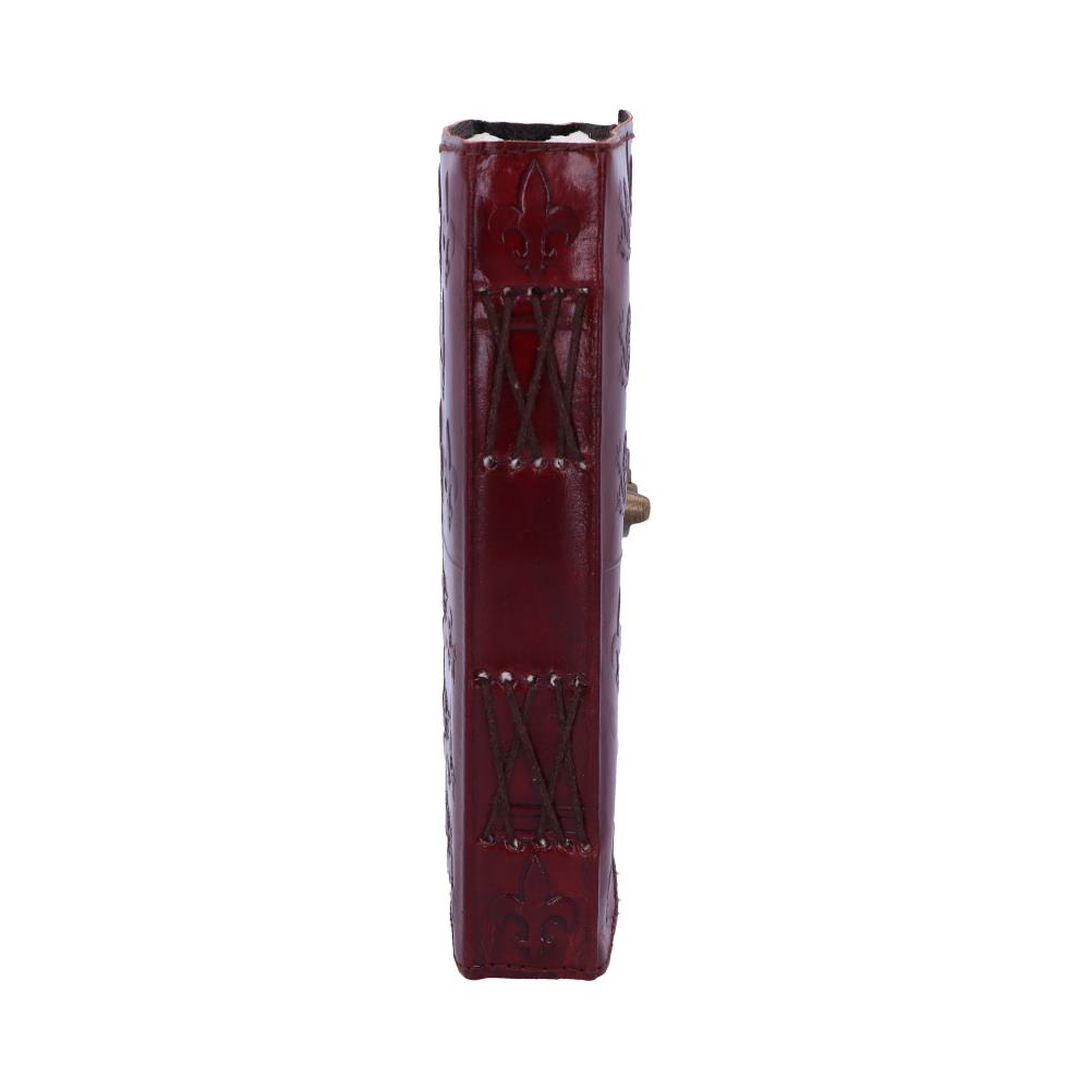 Lockable Red Leather Medieval Embossed Journal: 5 - Leather Journals By NN Designs
