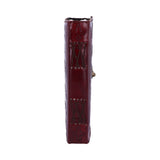 Lockable Red Leather Medieval Embossed Journal: 5 - Leather Journals By NN Designs