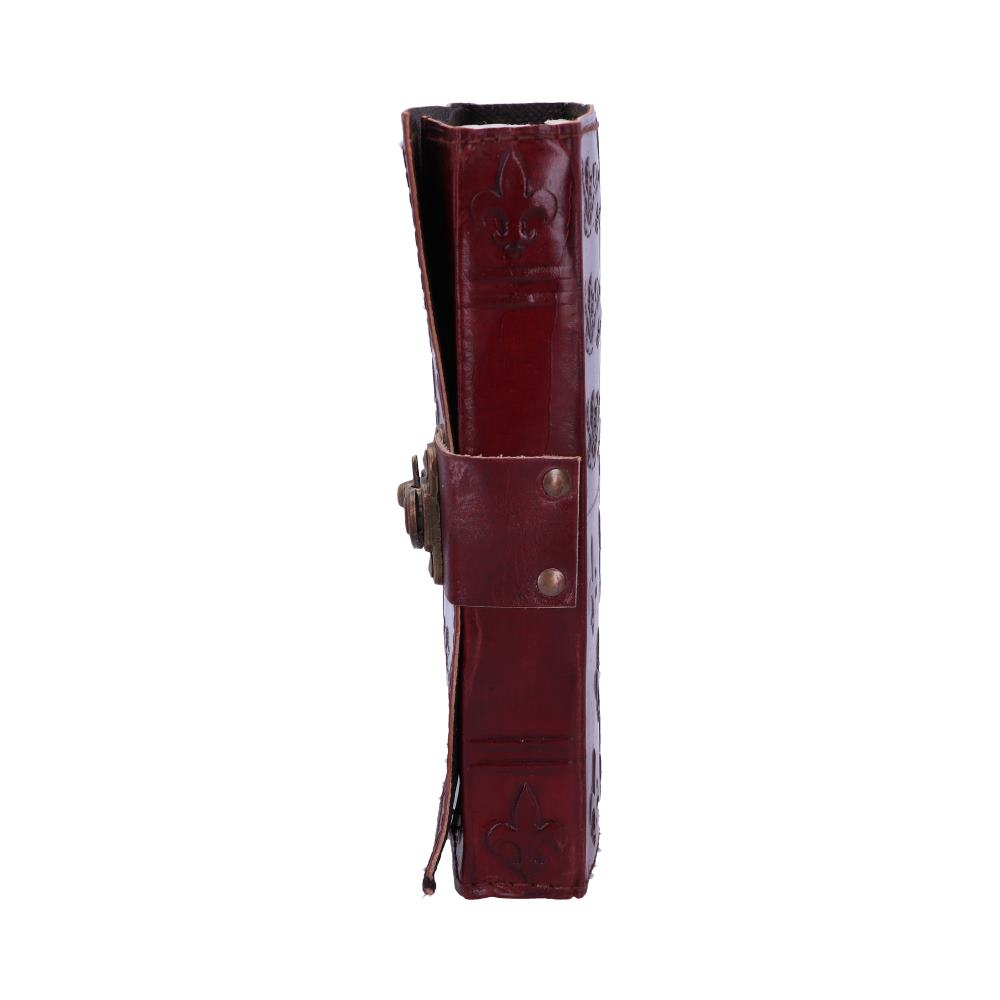 Lockable Red Leather Medieval Embossed Journal: 3 - Leather Journals By NN Designs