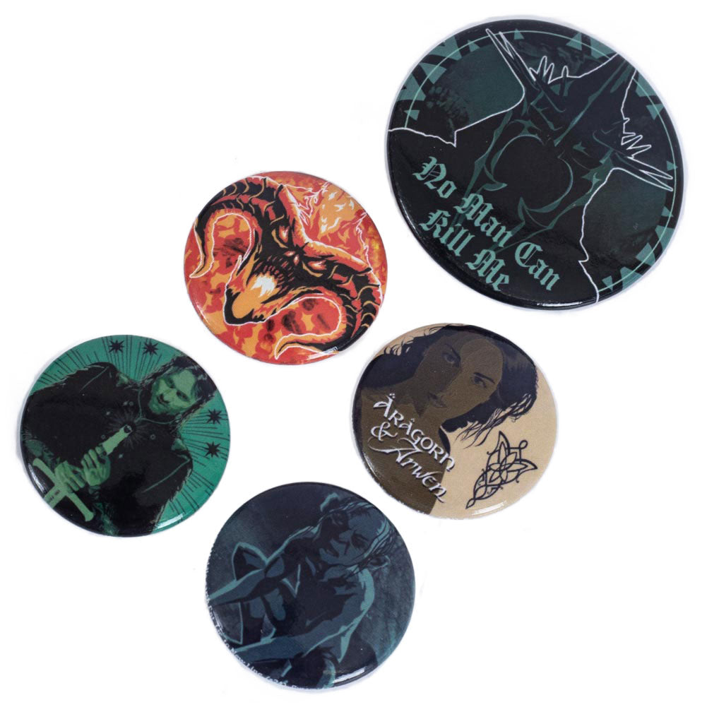 The Lord Of The Rings Button Badge Set: 2 - Badges By The Lord Of The Rings