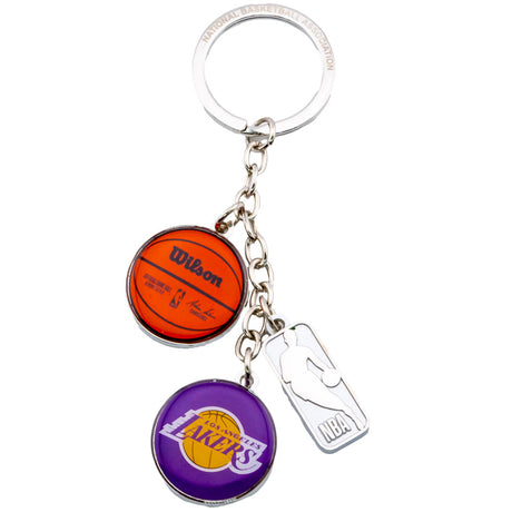Los Angeles Lakers Charm Keyring: 1 - Keyrings By American Sports
