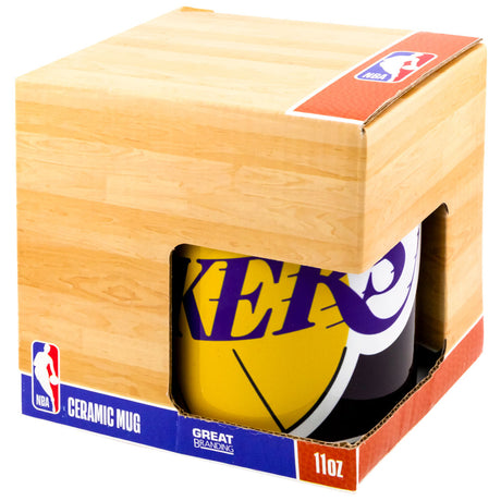 Lakers Cropped Logo Ceramic Coffee Mug: 4 - Mugs By American Sports