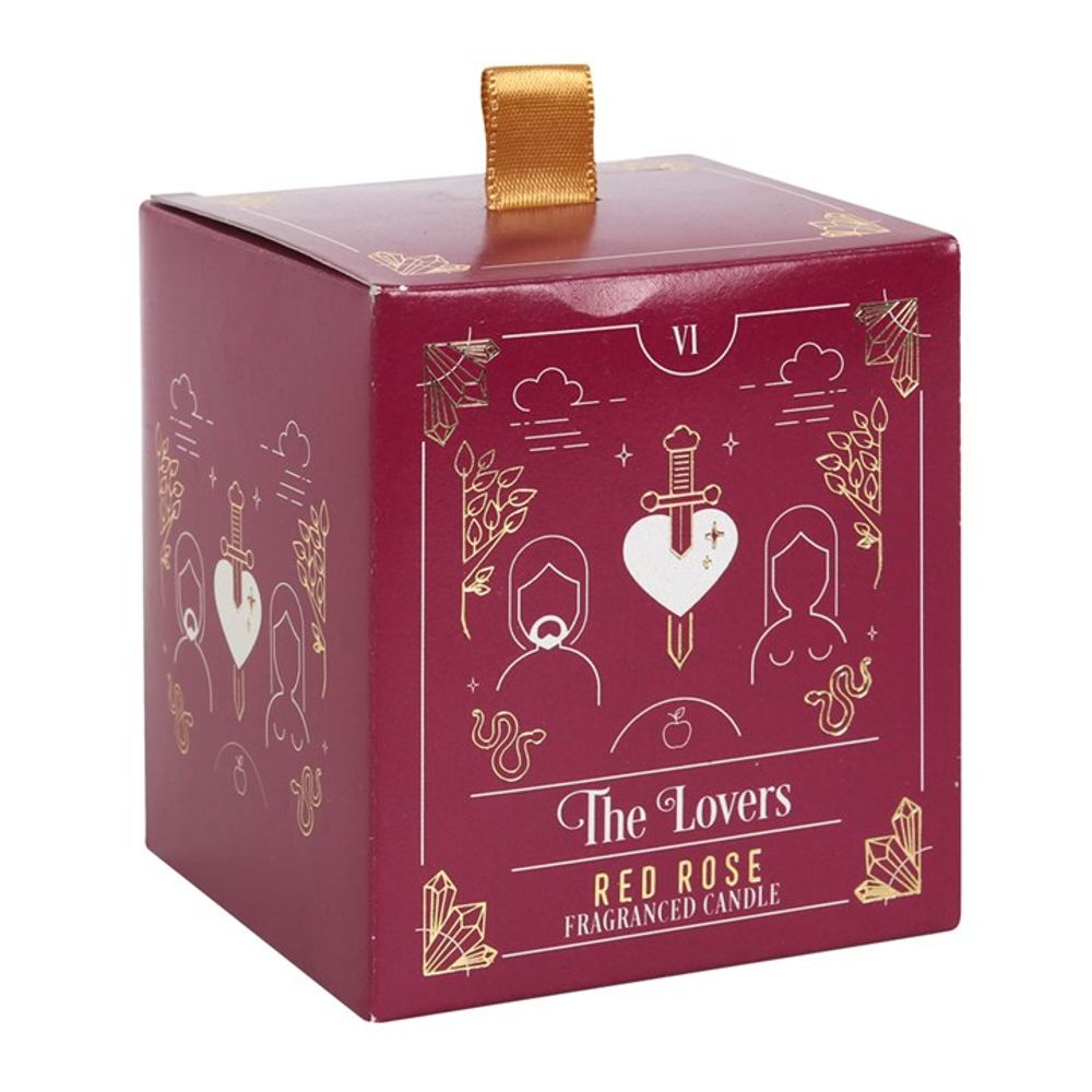 The Lovers Red Rose Tarot Candle: 3 - Candles By Gift Moments
