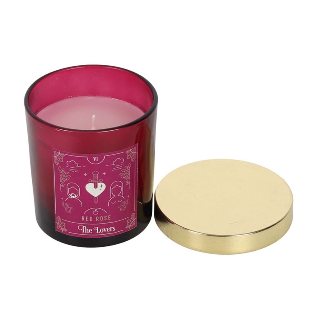 The Lovers Red Rose Tarot Candle: 2 - Candles By Gift Moments