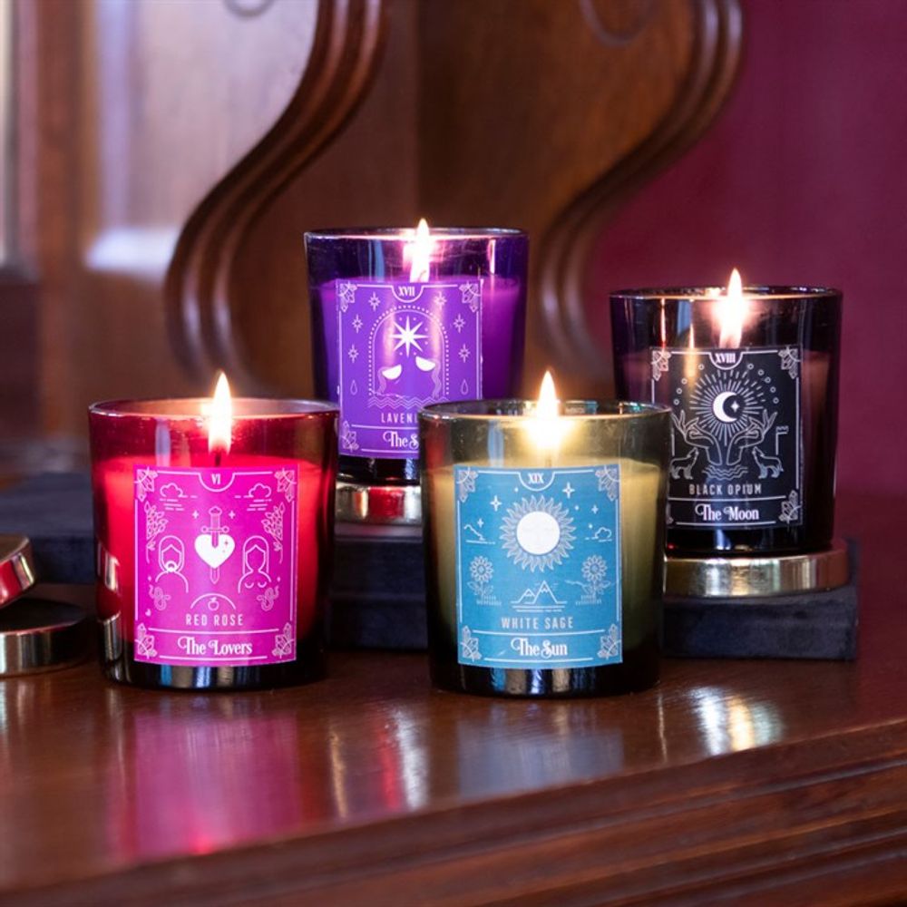 The Lovers Red Rose Tarot Candle: 4 - Candles By Gift Moments