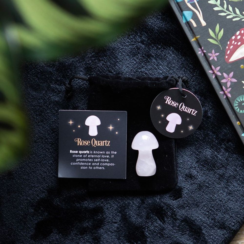 Magical Rose Quartz Crystal Mushroom: 1 - By Gift Moments