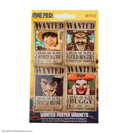 Set of 4 One Piece Wanted Magnets - Shop Magnets At Gift Moments - 3