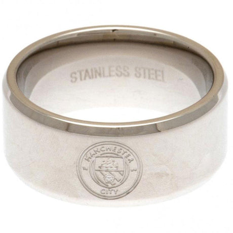 Manchester City FC Band Ring Large: 2 - Jewellery By Manchester City