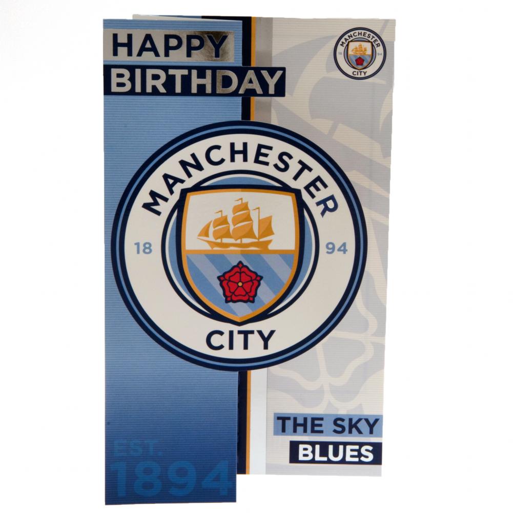 Manchester City FC Sky Blues Birthday Card: 4 - Greeting Cards By Manchester City