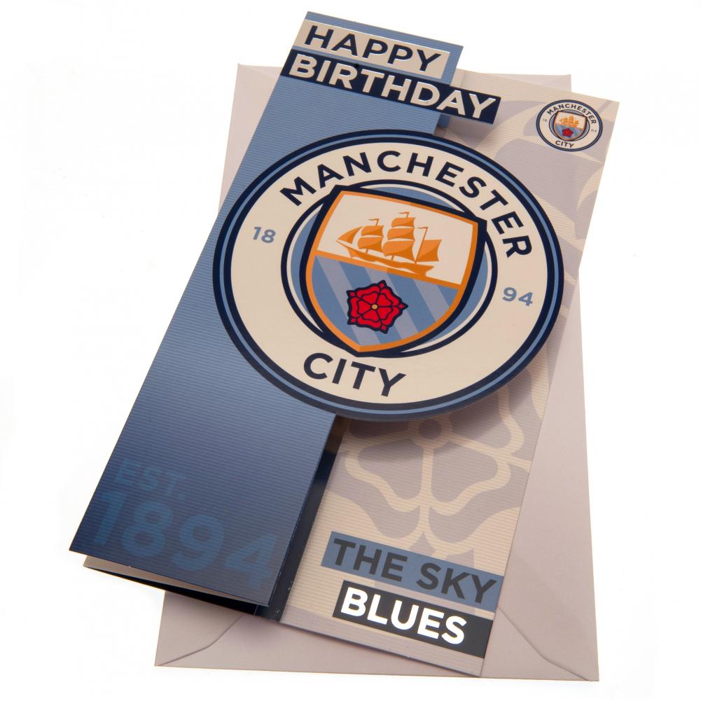 Manchester City FC Sky Blues Birthday Card - Shop Greeting Cards At Gift Moments - 1
