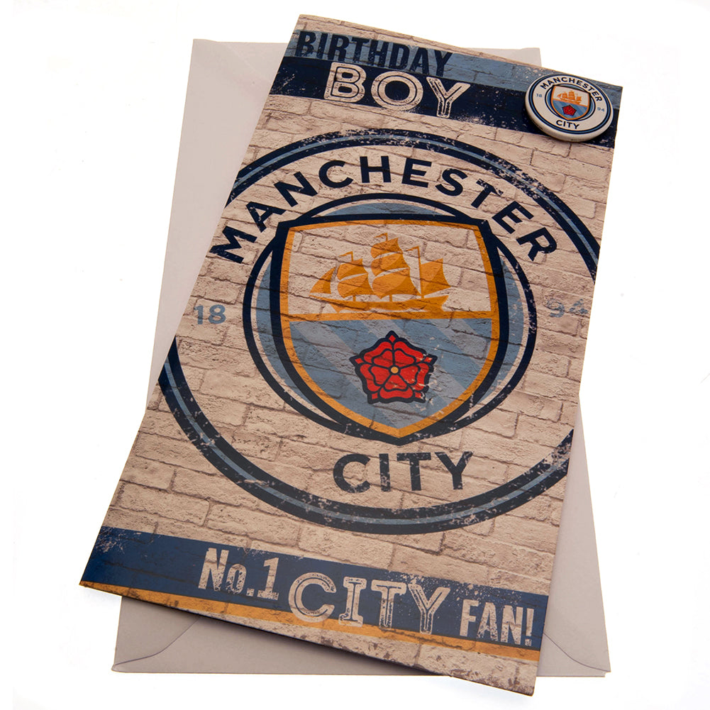 Manchester City FC Boy Birthday Card: 1 - Greeting Cards By Manchester City