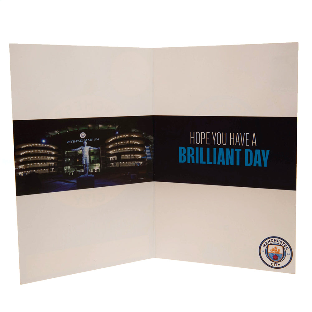 Manchester City FC Birthday Card With Stickers: 3 - Greeting Cards By Manchester City