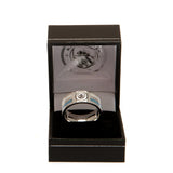 Manchester City FC Colour Stripe Ring Medium: 3 - Jewellery By Manchester City