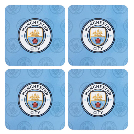 Manchester City FC 4pk Cork Coaster: 3 - Coasters By Manchester City