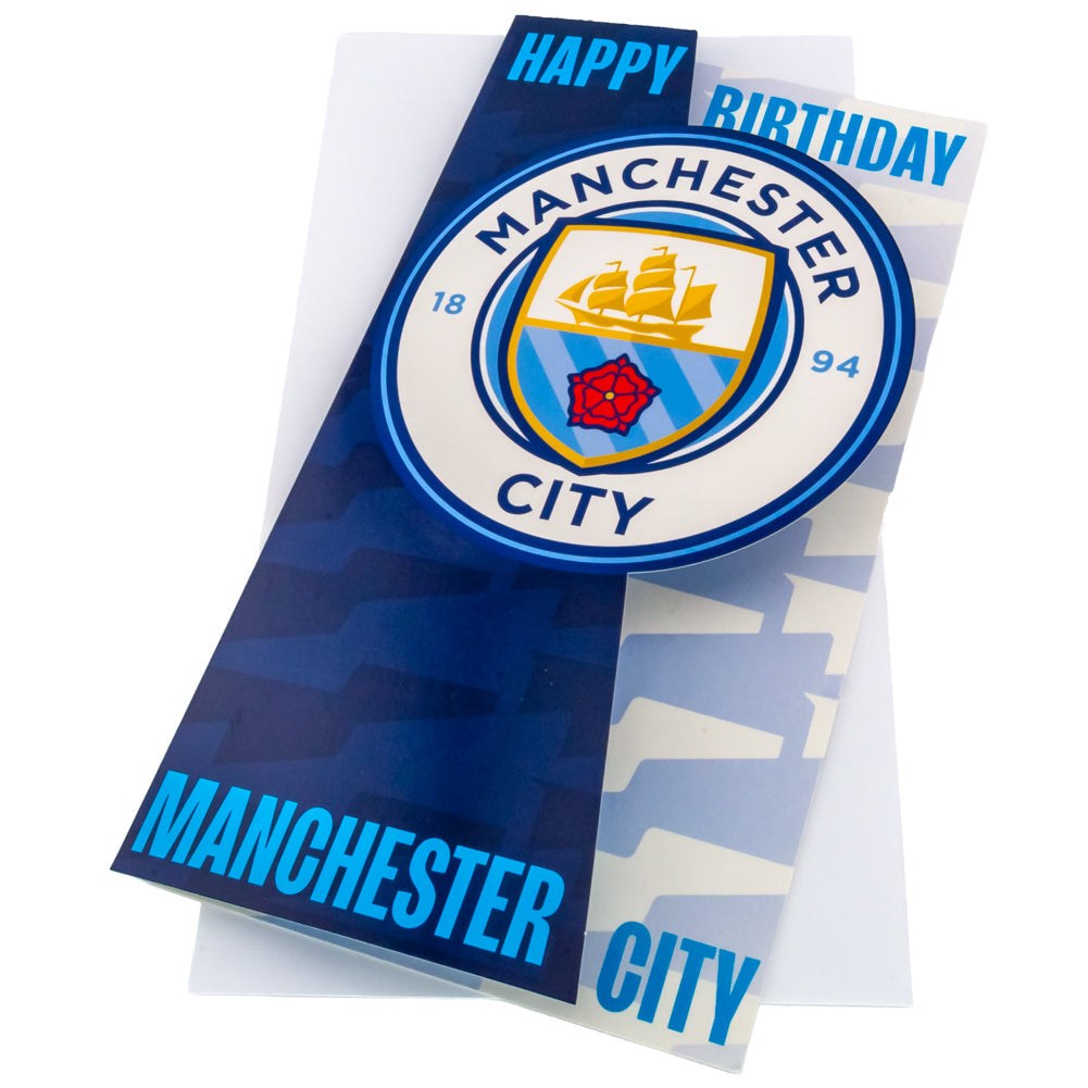 Manchester City FC Crest Birthday Card: 1 - Greeting Cards By Manchester City