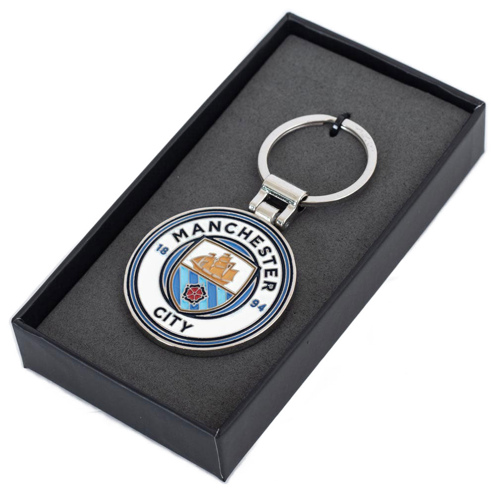 Manchester City FC Boxed Crest Keyring: 3 - Keyrings By Manchester City
