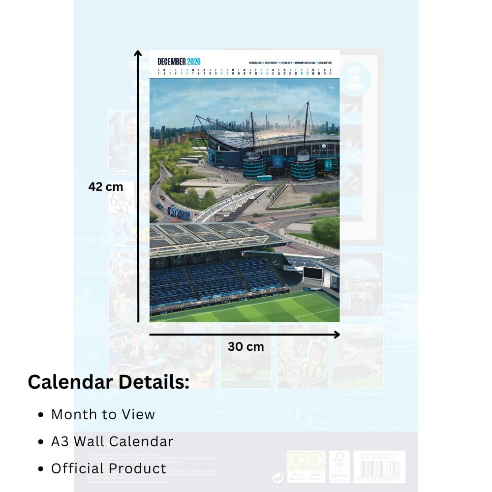 Manchester City FC Deluxe Calendar 2026: 7 - Calendars By Manchester City