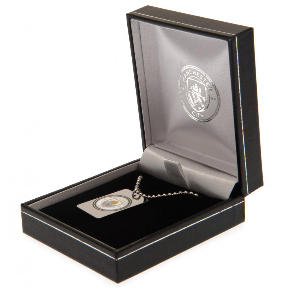 Manchester City FC Enamel Crest Dog Tag & Chain: 1 - Jewellery By Manchester City