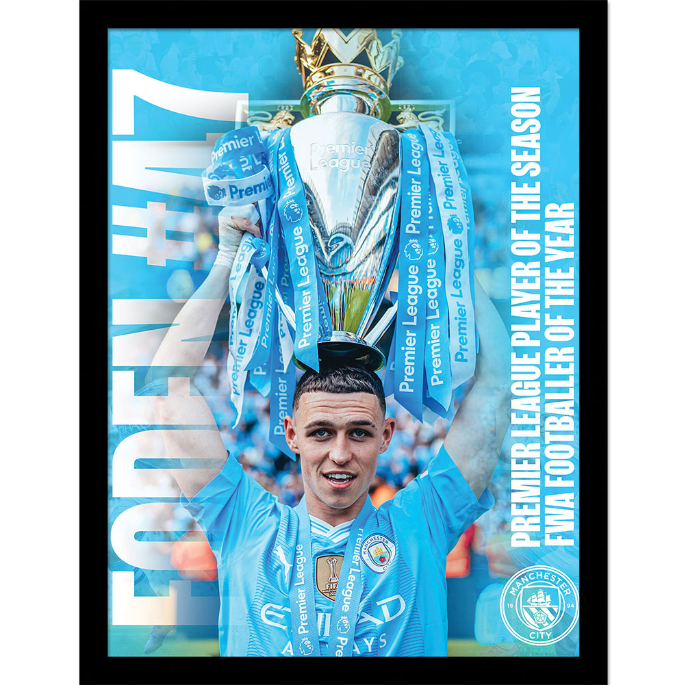 Manchester City FC Foden Framed Picture 16 x 12: 2 - Framed Prints By Manchester City