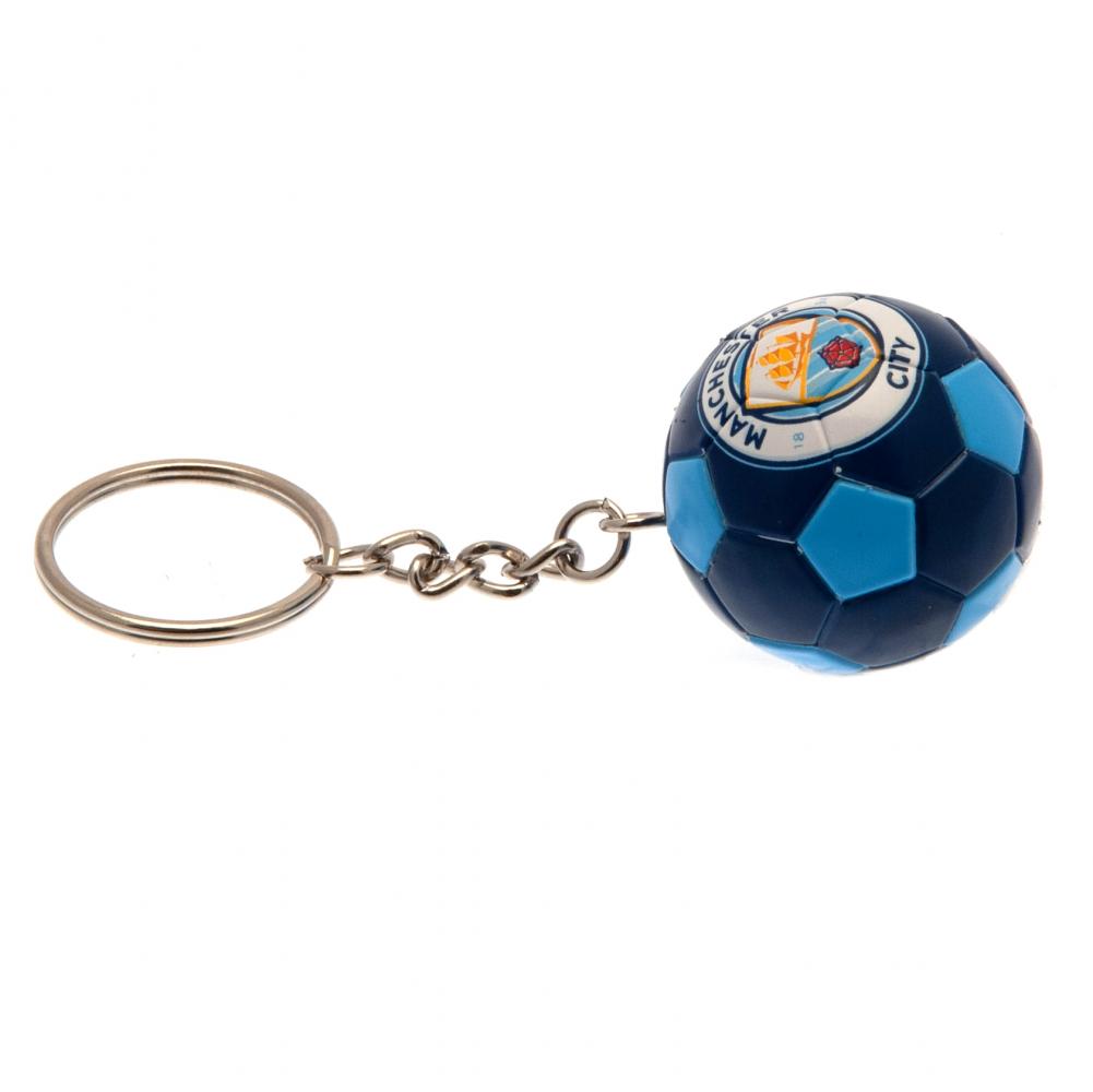 Manchester City FC Football Keyring: 3 - Keyrings By Manchester City