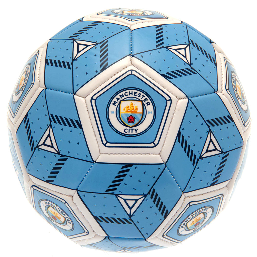 Manchester City FC Hex Size 3 Football - Shop Balls At Gift Moments - 3