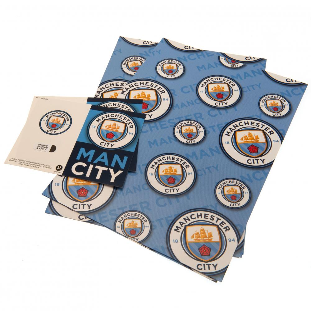 Manchester City FC Crest Gift Wrap: 1 - Gift Wrap & Bags By Manchester City