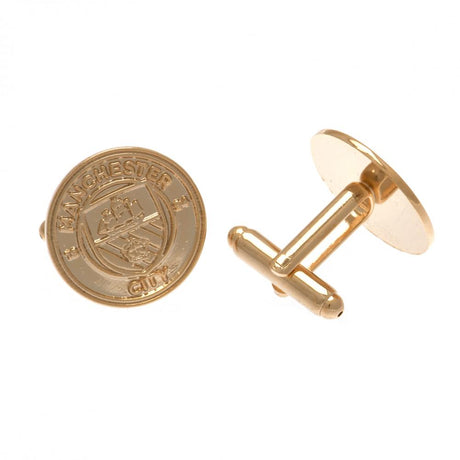 Manchester City FC Gold Plated Cufflinks: 2 Cufflinks & Tie Slides By Manchester City