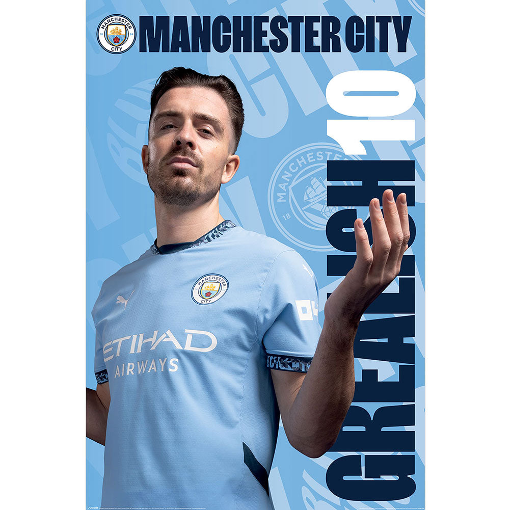 Manchester City FC Grealish Poster 86: 1 - Posters By Manchester City
