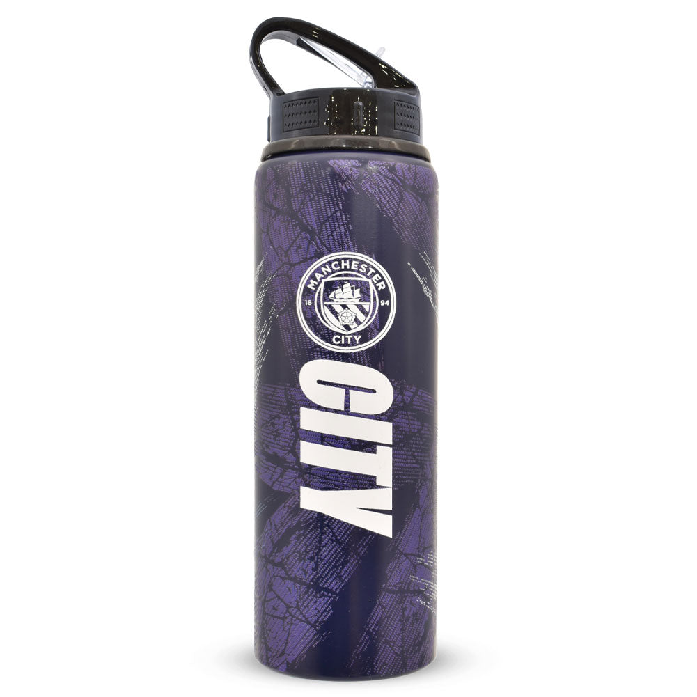 Manchester City FC HD Printed Aluminium Drinks Bottle: 1 - Water Bottles By Manchester City