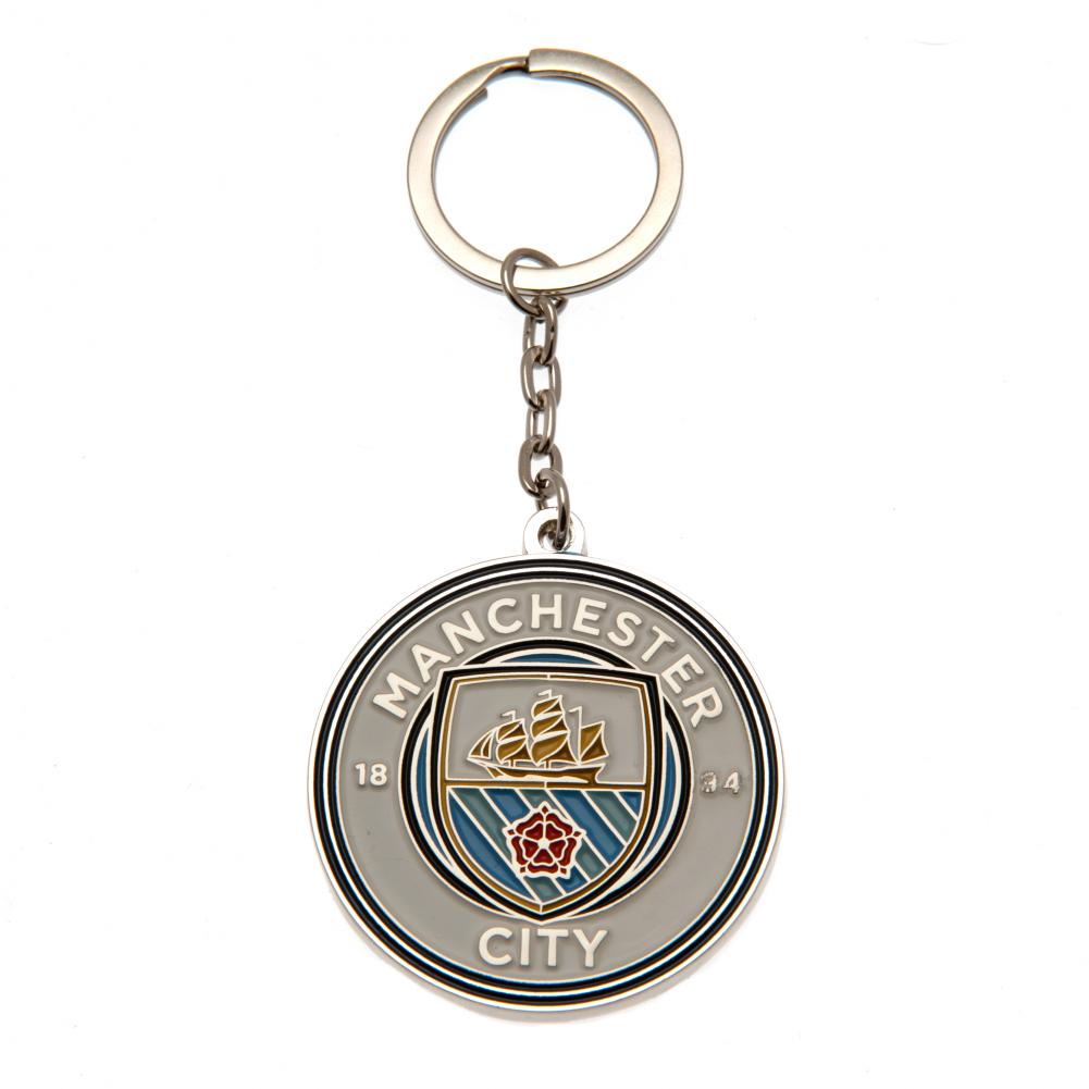 Manchester City FC Crest Keyring: 2 Keyrings By Manchester City